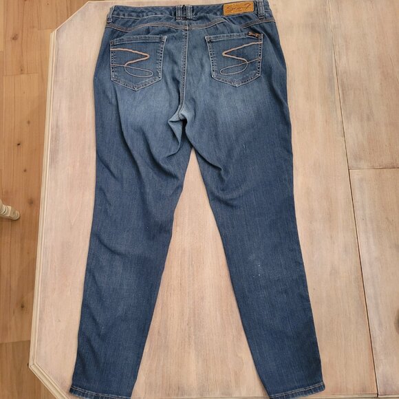 Seven 7 Legging Booty Shaper Jeans Dark Wash Womens Sz 14 - Picture 2 of 11
